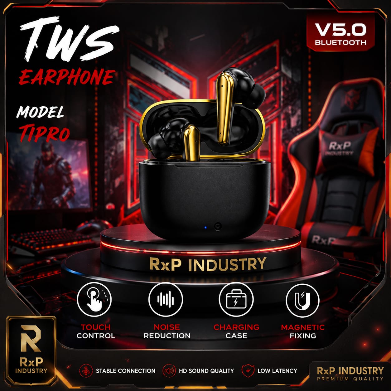 T1 Pro TWS Wireless Bluetooth Earbuds V5.0