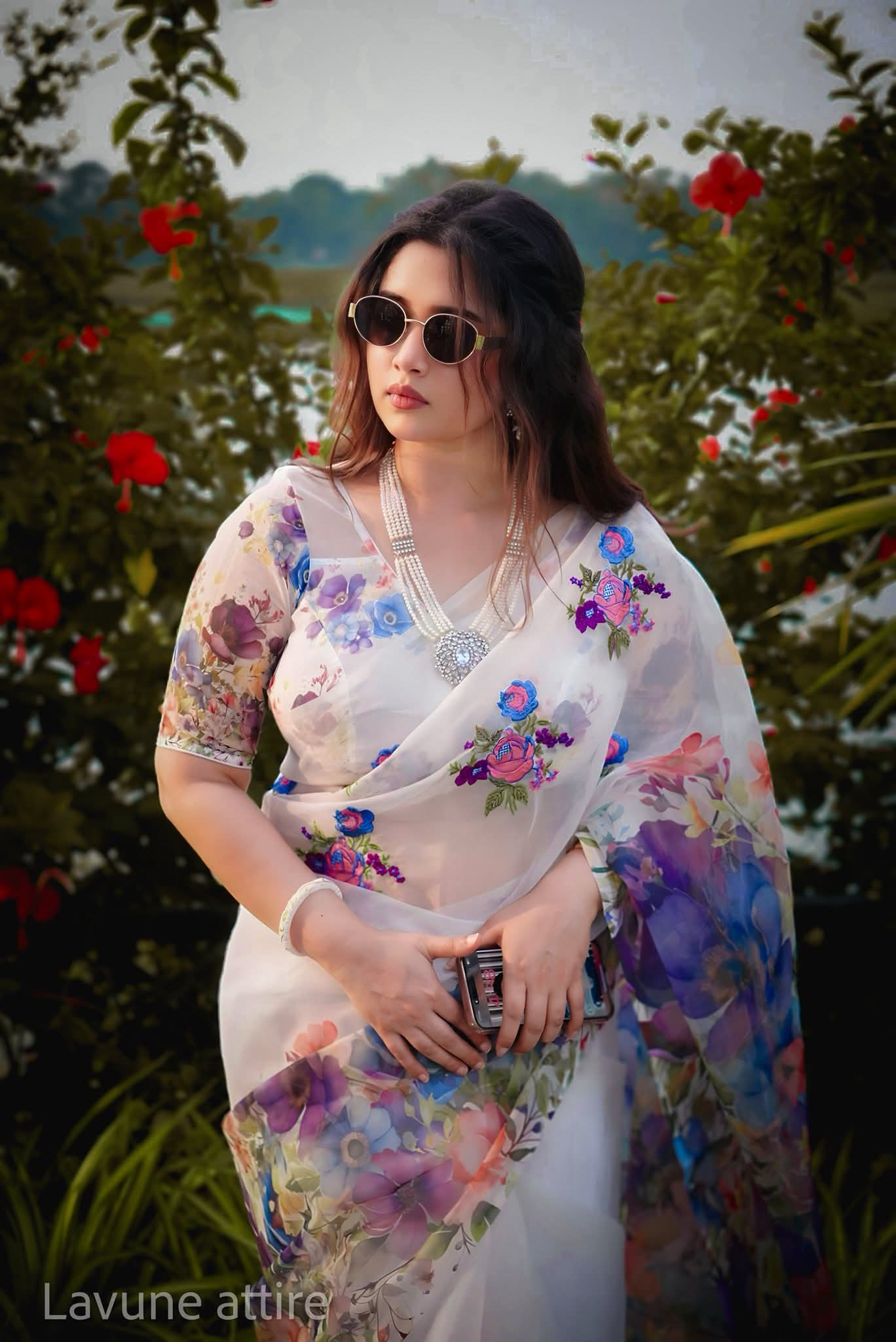 Chanderi silk sharee with blause pcs