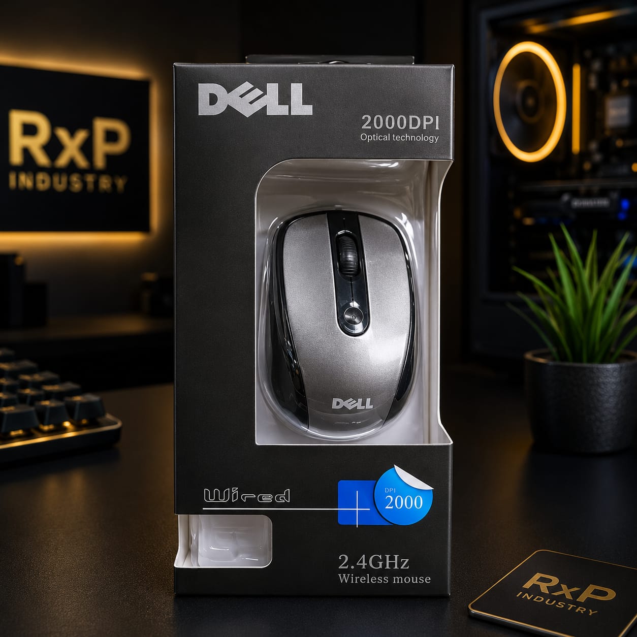 Dell 2.4GHz Wireless Mouse 2000 DPI Optical Mouse