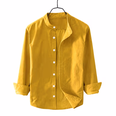 Men's Premium Quality Solid Band collar Long Sleeve