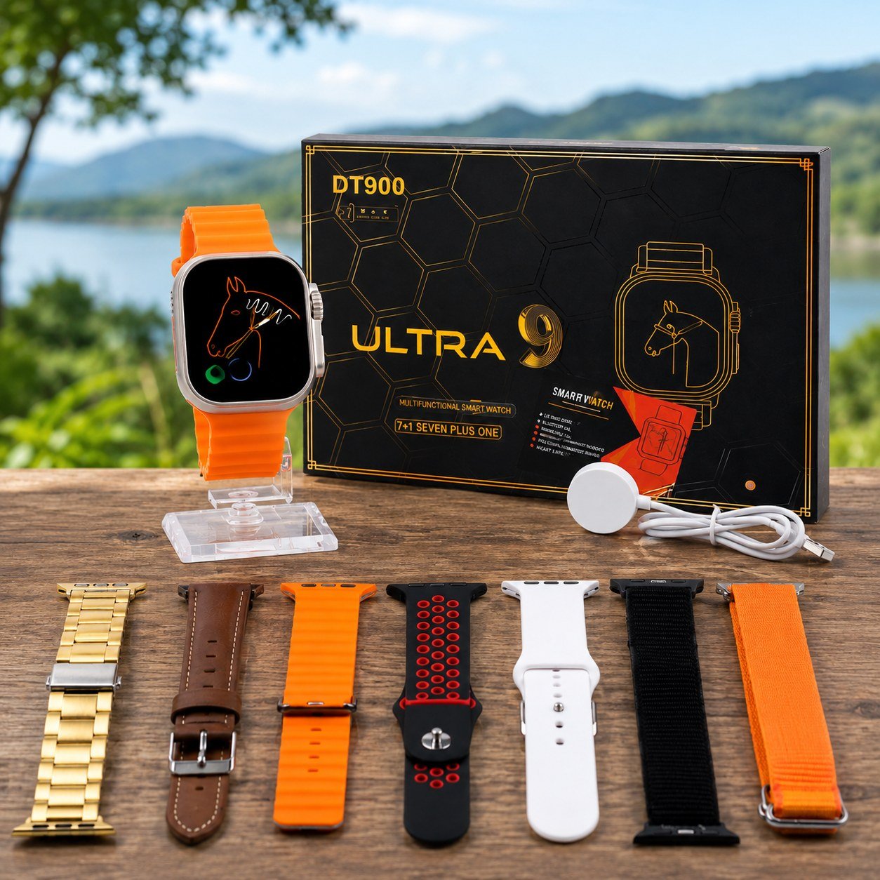 DT900 Ultra 9 Smart Watch with 7 Straps