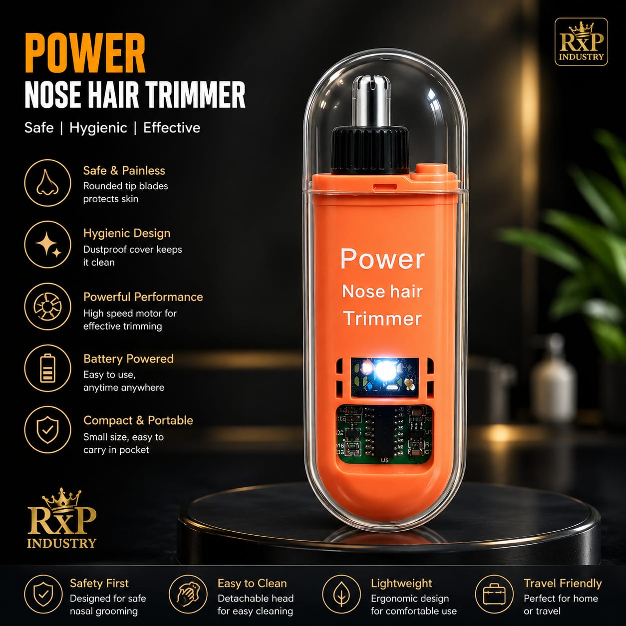 Power Nose Hair Trimmer – Compact Electric Nose Hair Trimmer