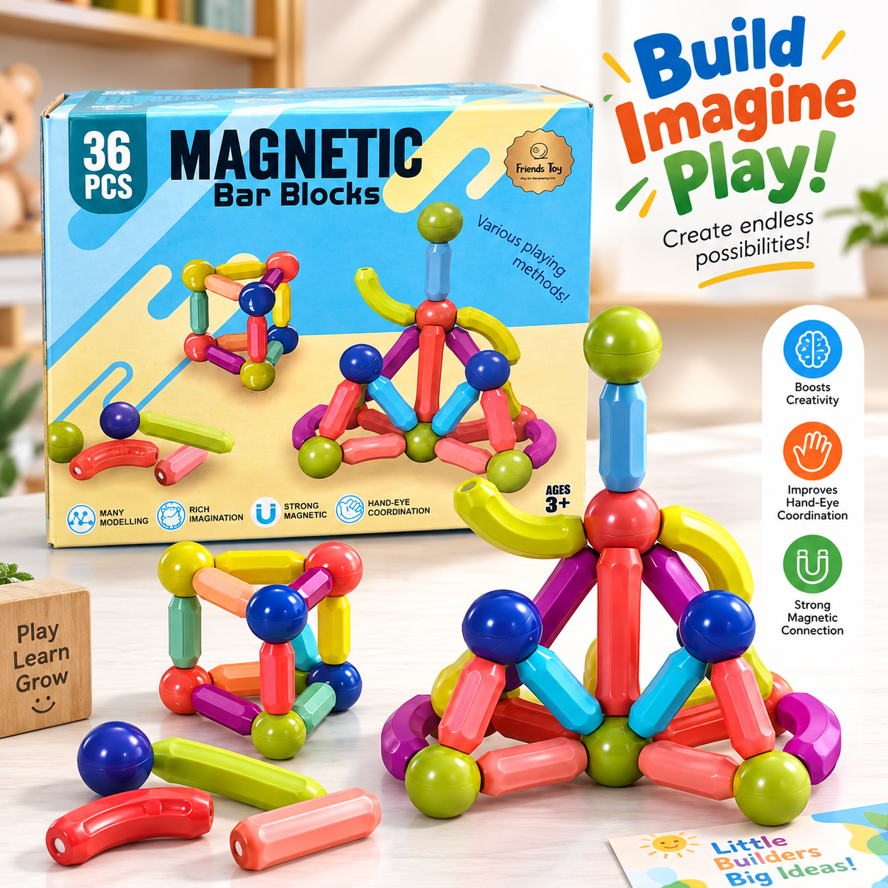 Big Size Magnetic Building Blocks Kid Toy Set