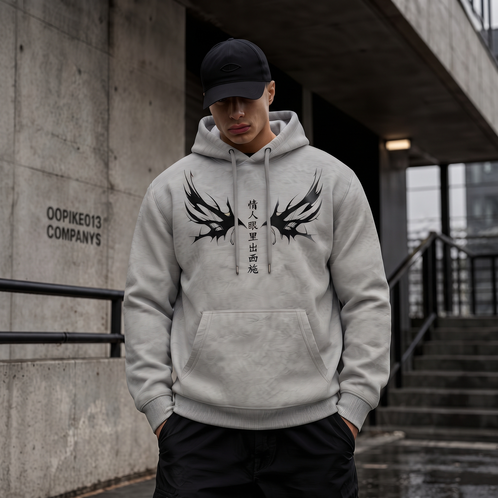 Men's Stylish Winter Hoodie @ Gray